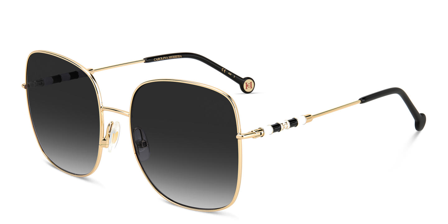 Carolina Herrera Oversized Square Sunglasses in Gold – Product Photo 1