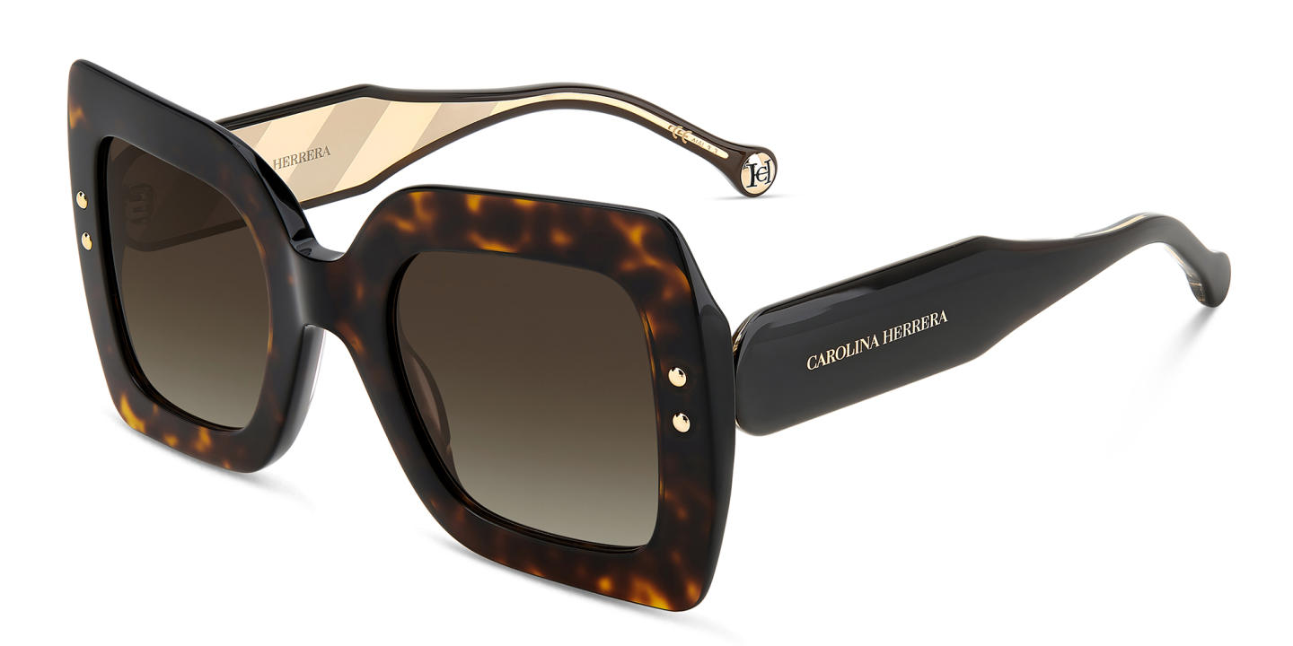 Carolina Herrera Oversized Square Sunglasses in Havana – Product Photo 1