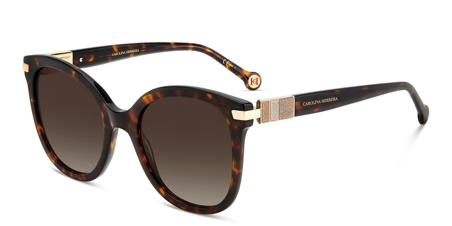 Carolina Herrera Round Sunglasses in Havana – Product Photo 1