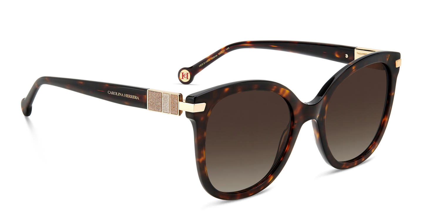 Carolina Herrera Round Sunglasses in Havana – Product Photo 2