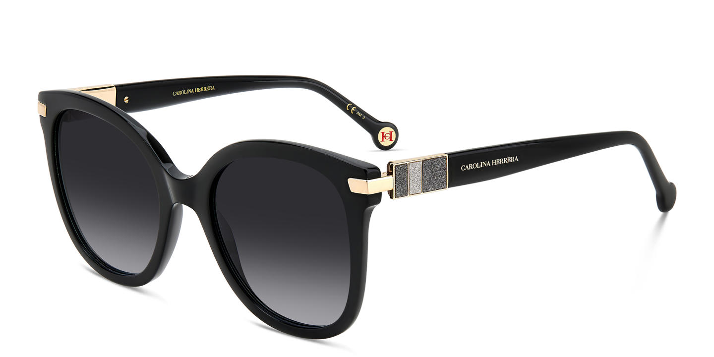 Carolina Herrera Round Sunglasses in Black – Product Photo 1