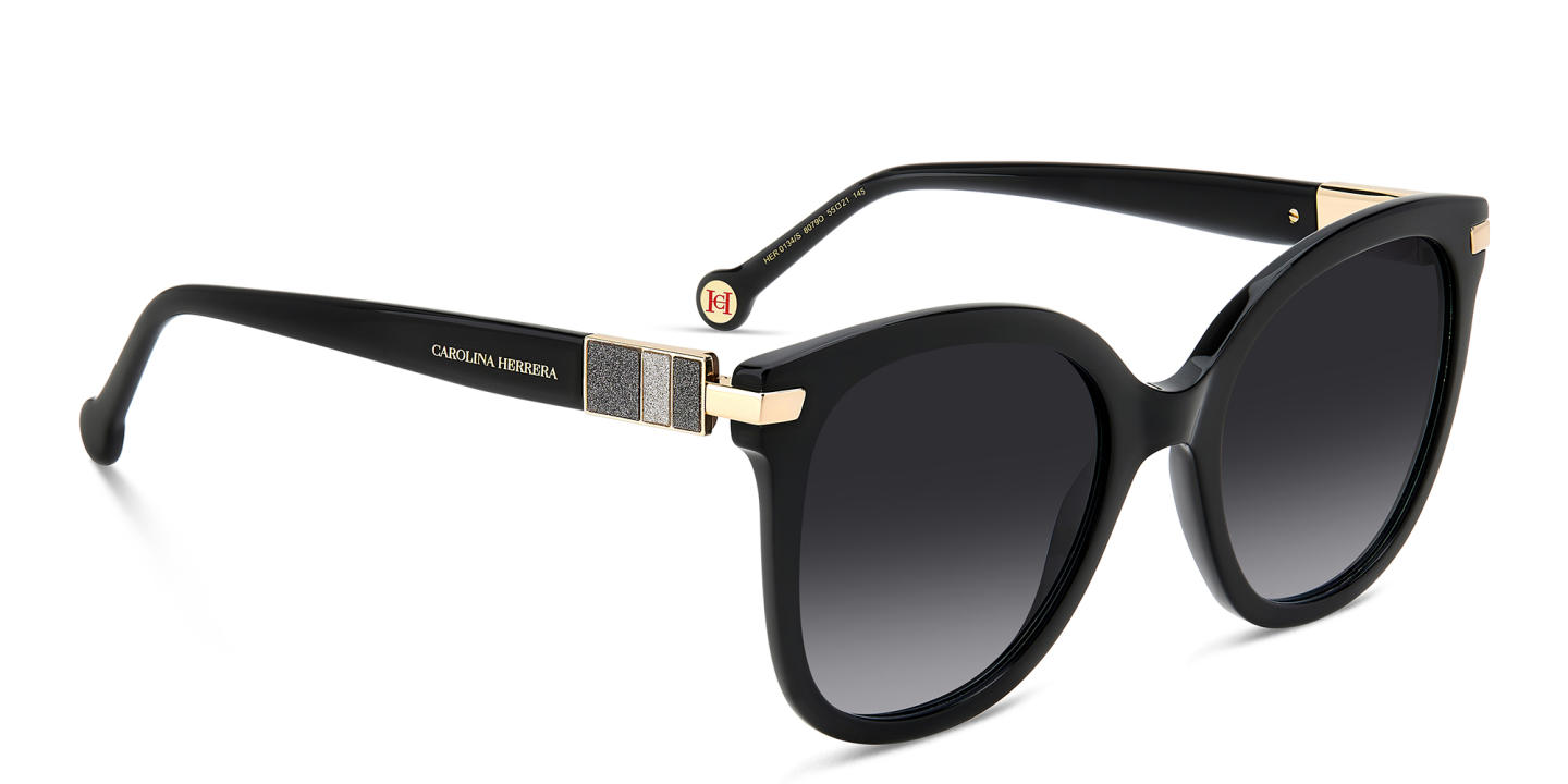 Carolina Herrera Round Sunglasses in Black – Product Photo 2