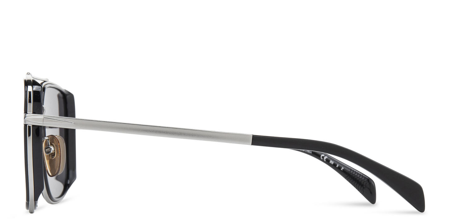 Shop Maui Jim Aeko Square Sunglasses in Silver online.