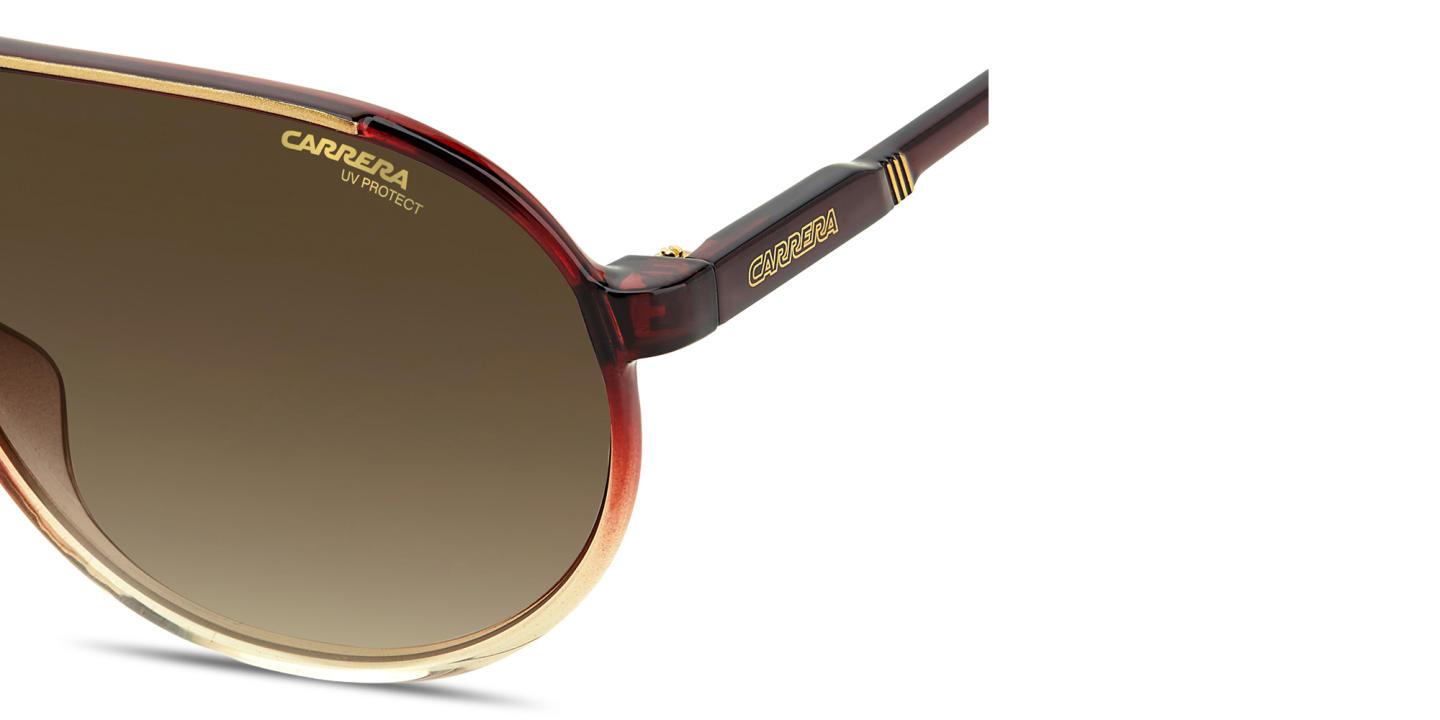 Shop Carrera Champion 65 Unisex Pilot Sunglasses in Burgundy Shaded online.