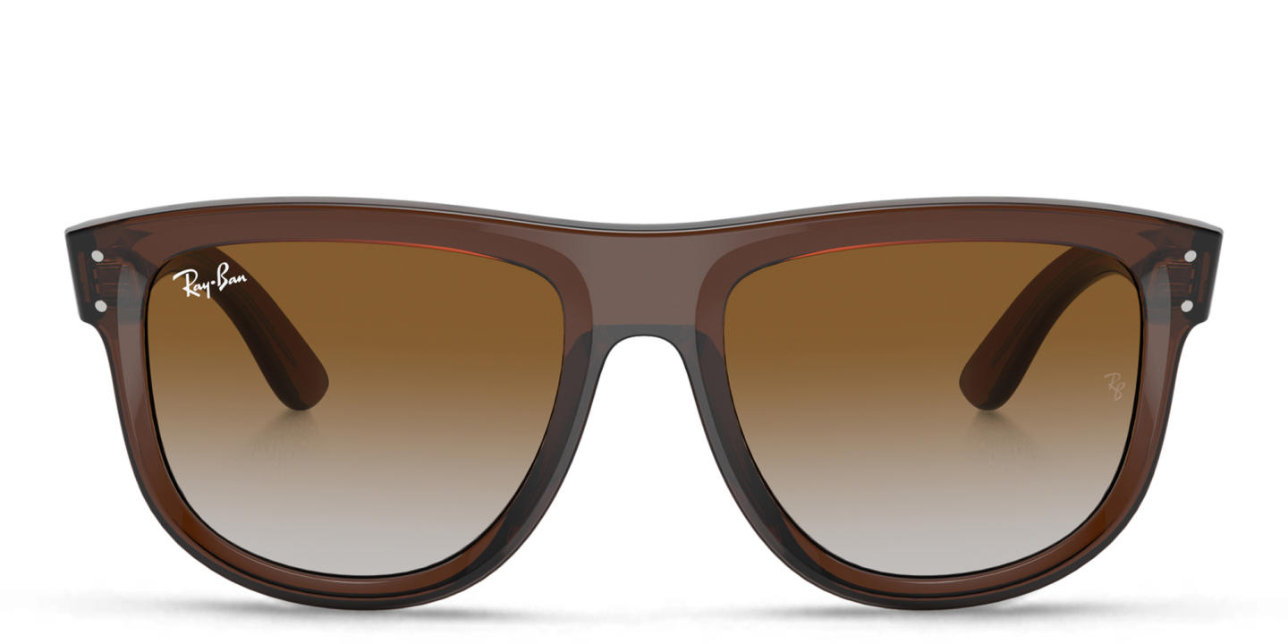 Ray-Ban Boyfriend Reverse Unisex Square Sunglasses in Transparent Brown – Product Photo 0