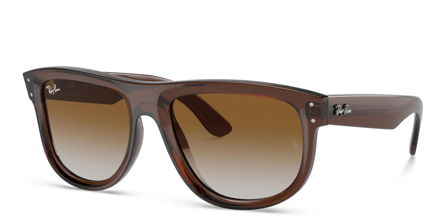 Ray-Ban Boyfriend Reverse Unisex Square Sunglasses in Transparent Brown – Product Photo 1