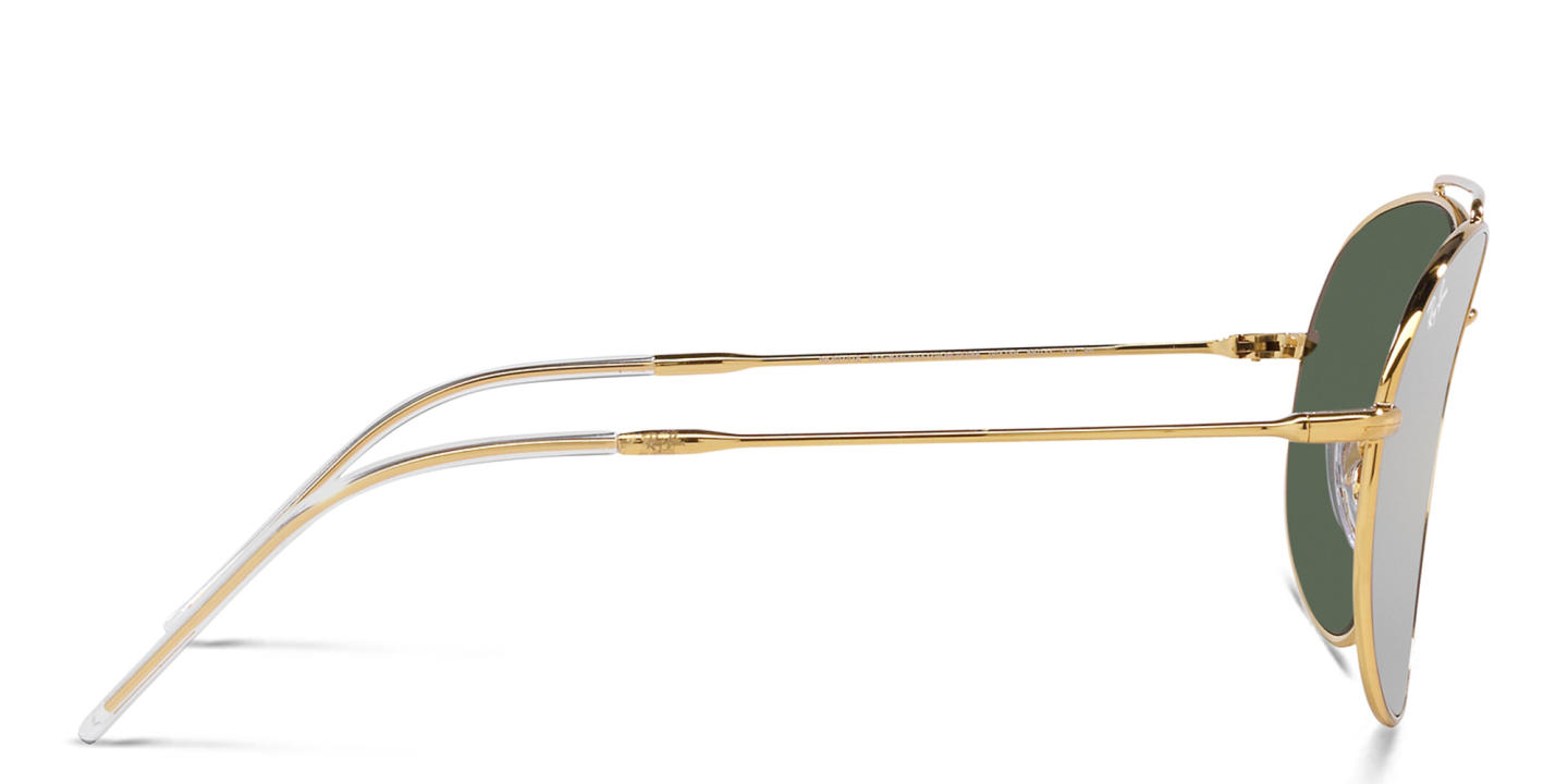 Shop Ray-Ban Reverse Unisex Pilot Sunglasses in Gold online.