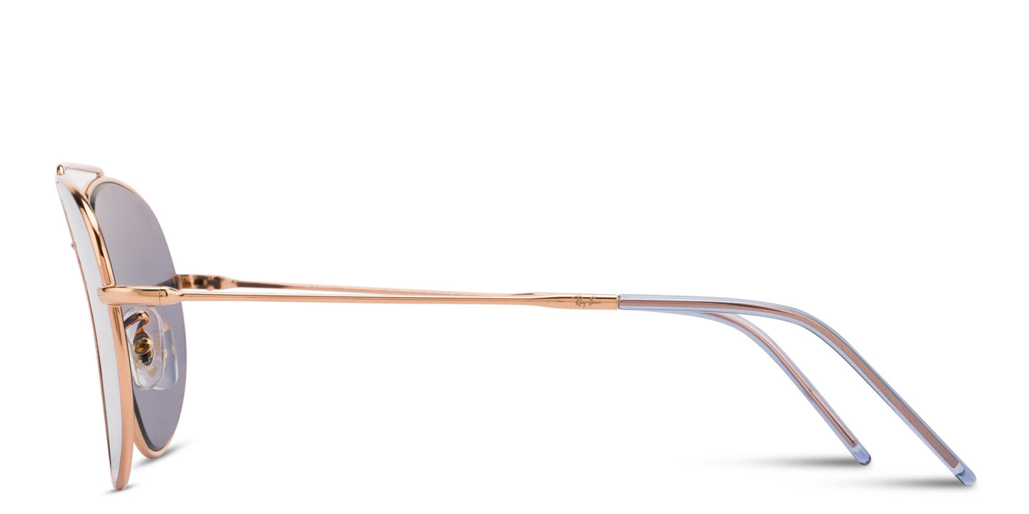 Shop Ray-Ban Reverse Unisex Pilot Sunglasses in Rose Gold online.