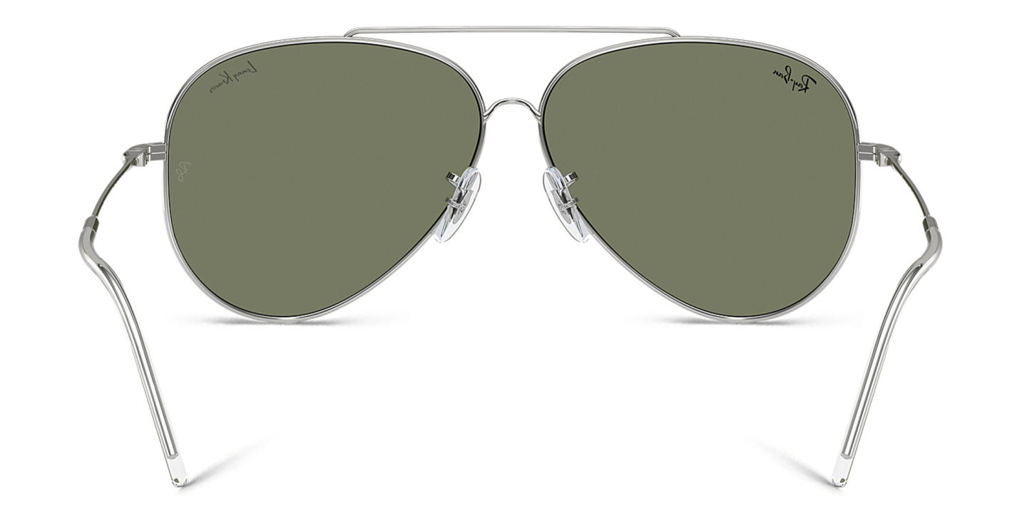 Ray-Ban Reverse Unisex Pilot Sunglasses in Silver – Product Photo 3