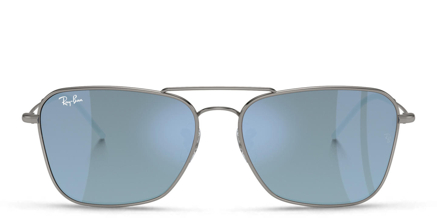 Shop Ray-Ban Caravan Reverse Unisex Wide Square Sunglasses in Gunmetal online.