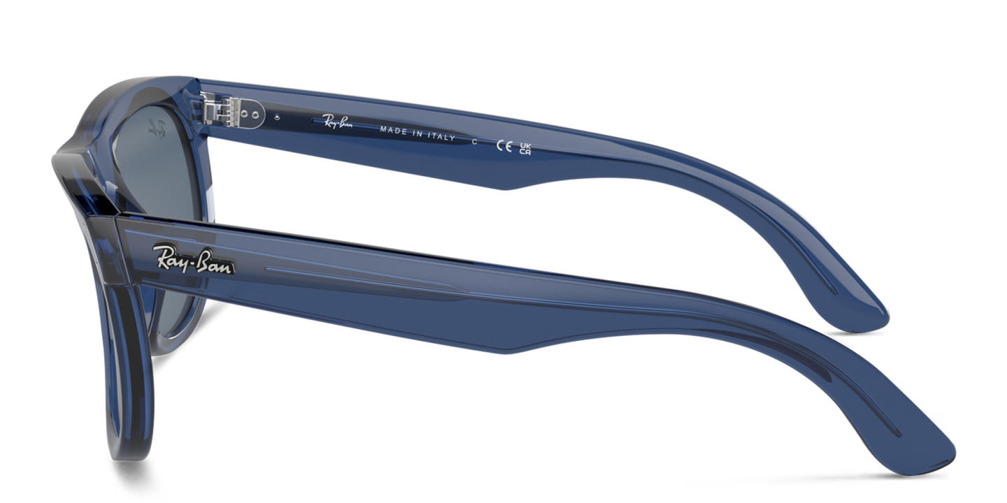 Ray-Ban Unisex Square Sunglasses in Transparent Navy Blue – Product Photo 2