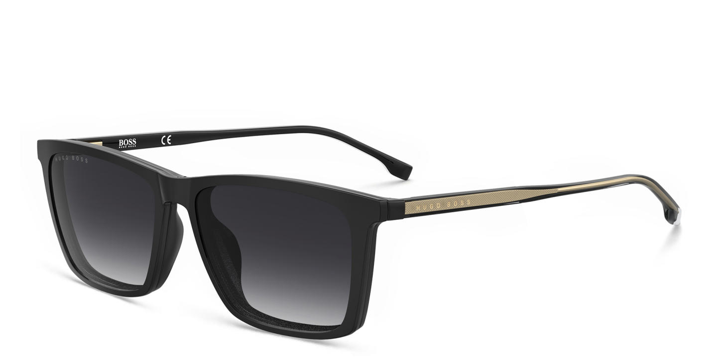 Hugo Boss Square Eyeglasses in Black – Product Photo 0