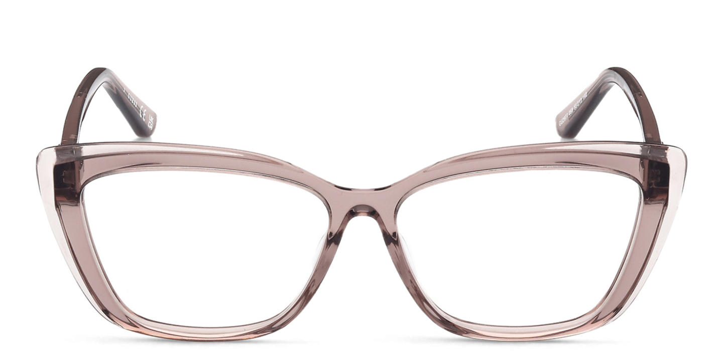 Shop Guess Square Eyeglasses in Transparent Grey online.