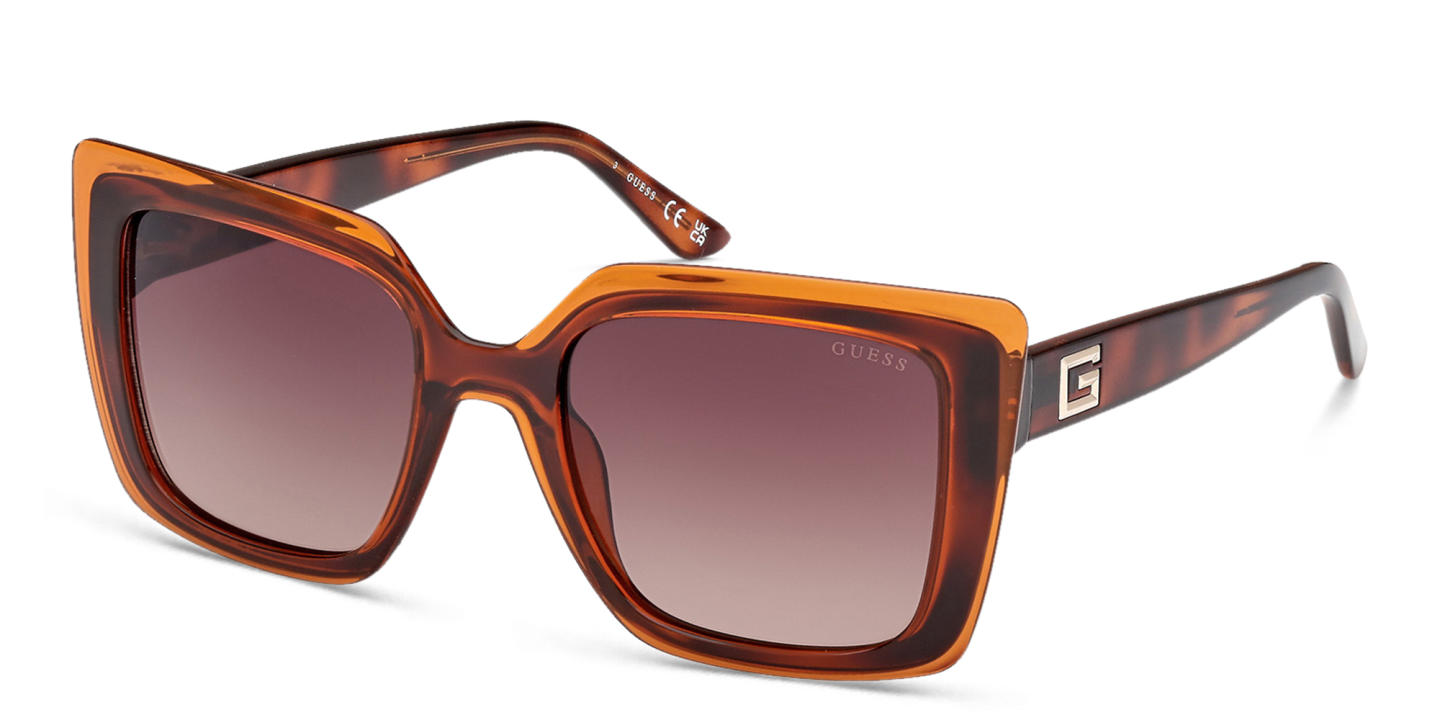 Shop Guess Square Sunglasses in Havana online.