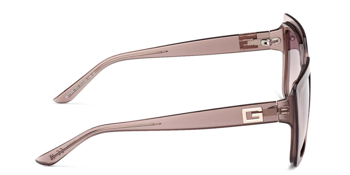 Shop Guess Square Sunglasses in Beige online.