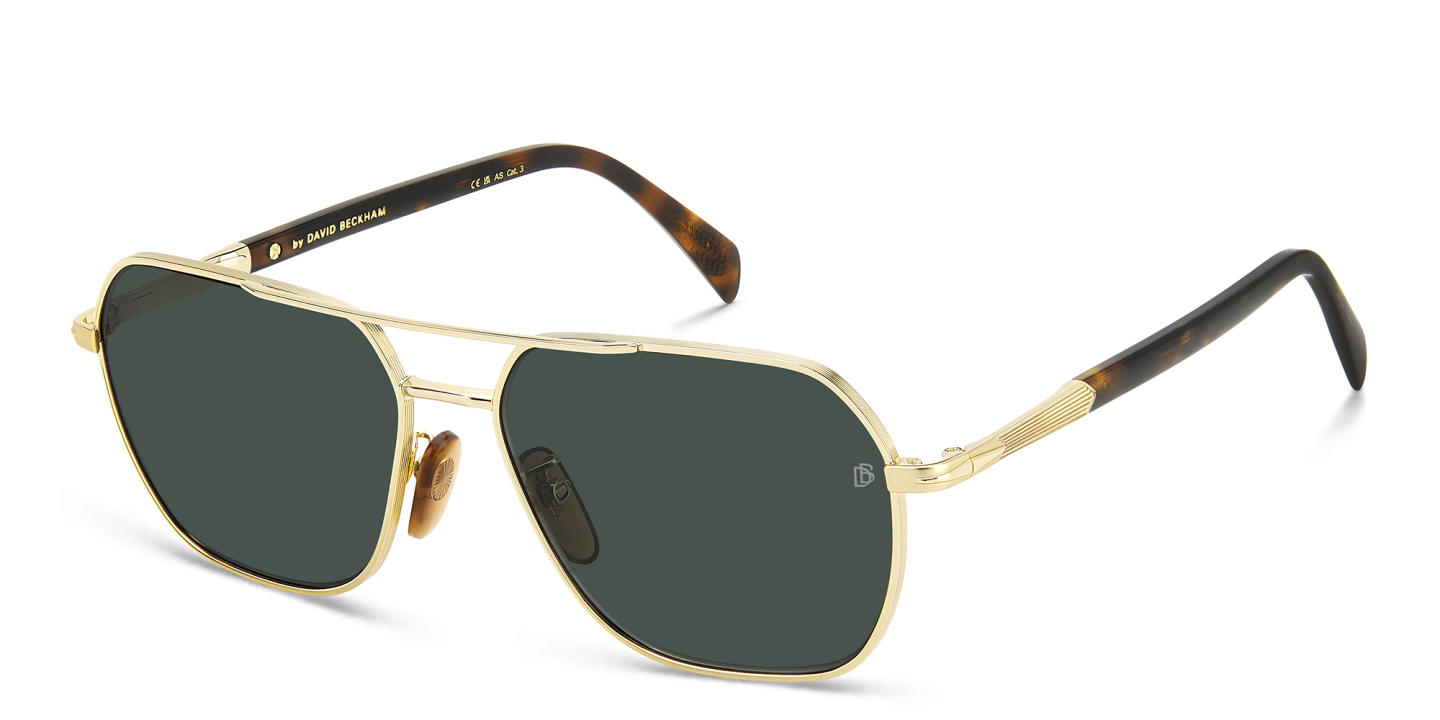 DAVID BECKHAM Aviator Sunglasses in Gold Havana – Product Photo 1