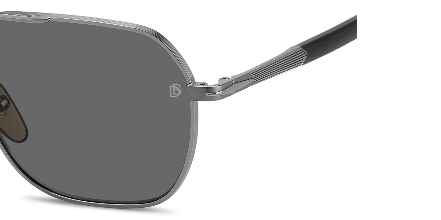 DAVID BECKHAM Aviator Sunglasses in Dark Ruthenium Black – Product Photo 3