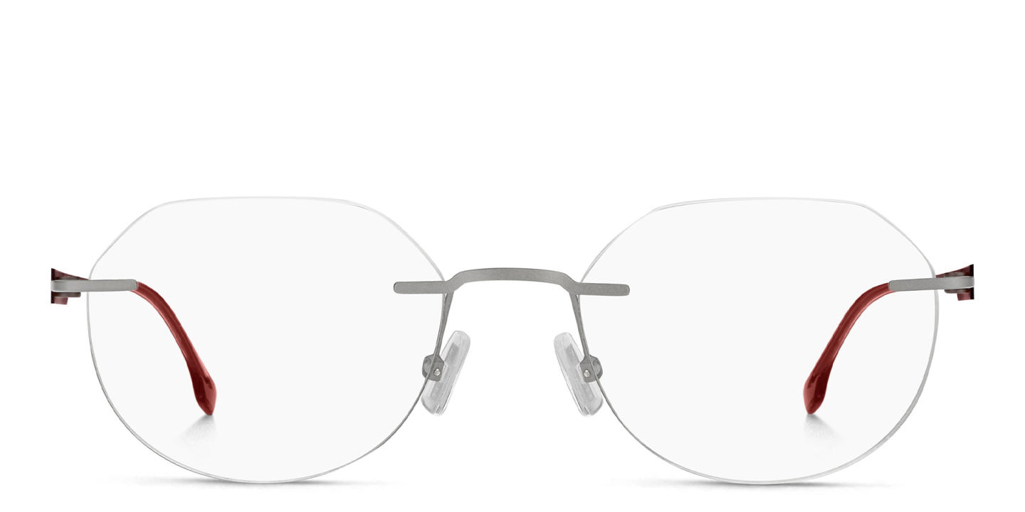 Hugo Boss Rimless Round Eyeglasses in Clear – Product Photo 0
