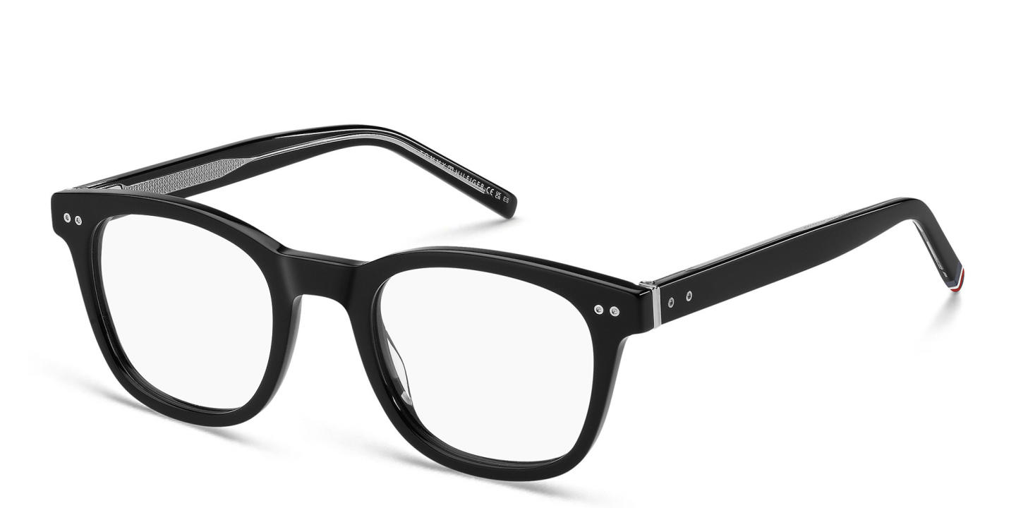 Tommy Hilfiger Square Eyeglasses in Black – Product Photo 1