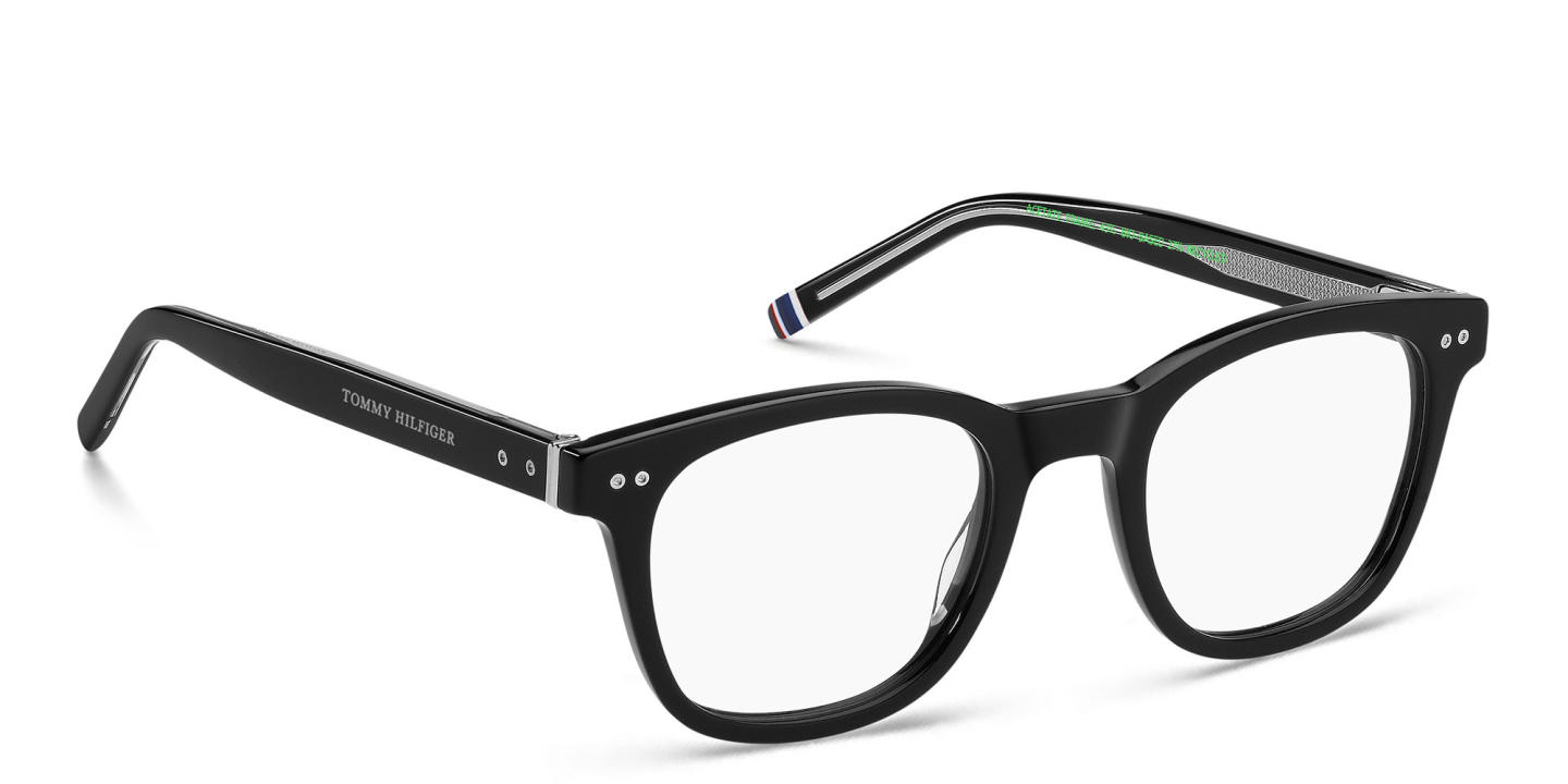 Tommy Hilfiger Square Eyeglasses in Black – Product Photo 2