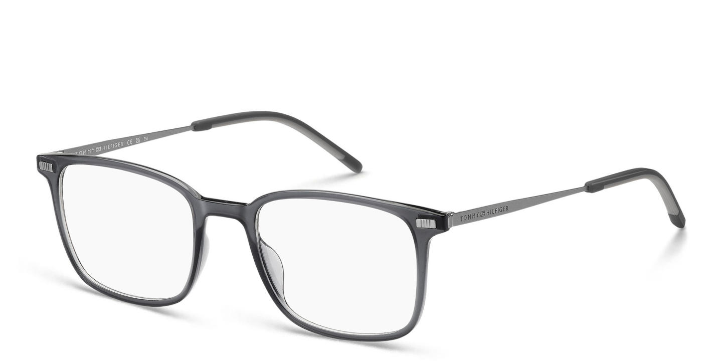 Shop Tommy Hilfiger Square Eyeglasses in Grey online.