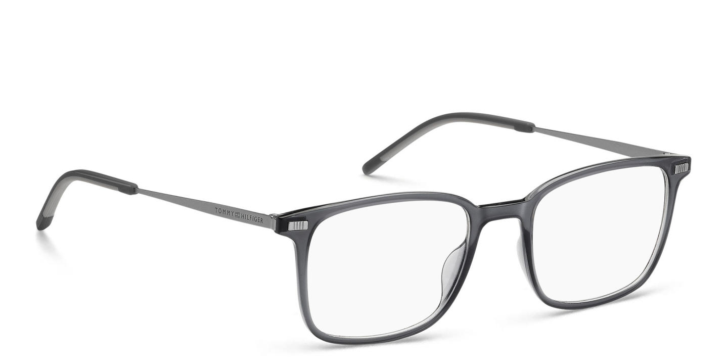 Shop Tommy Hilfiger Square Eyeglasses in Grey online.
