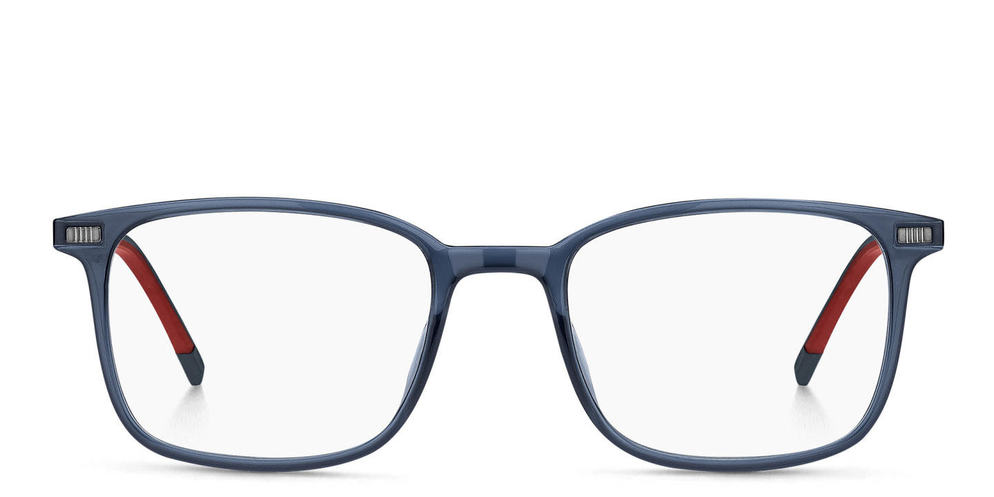 Shop Tommy Hilfiger Square Eyeglasses in Blue online.