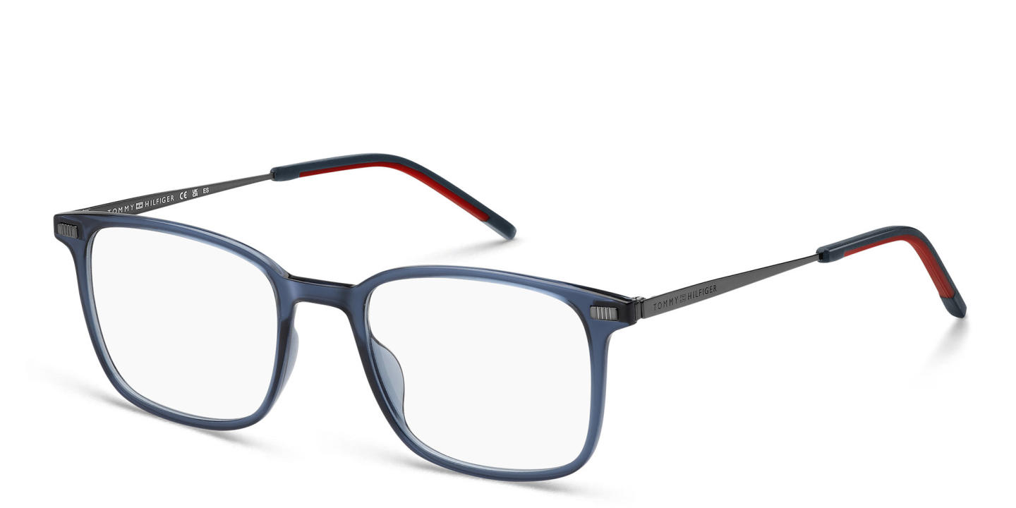 Shop Tommy Hilfiger Square Eyeglasses in Blue online.