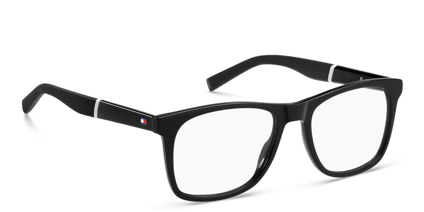 Tommy Hilfiger Square Eyeglasses in Black – Product Photo 2