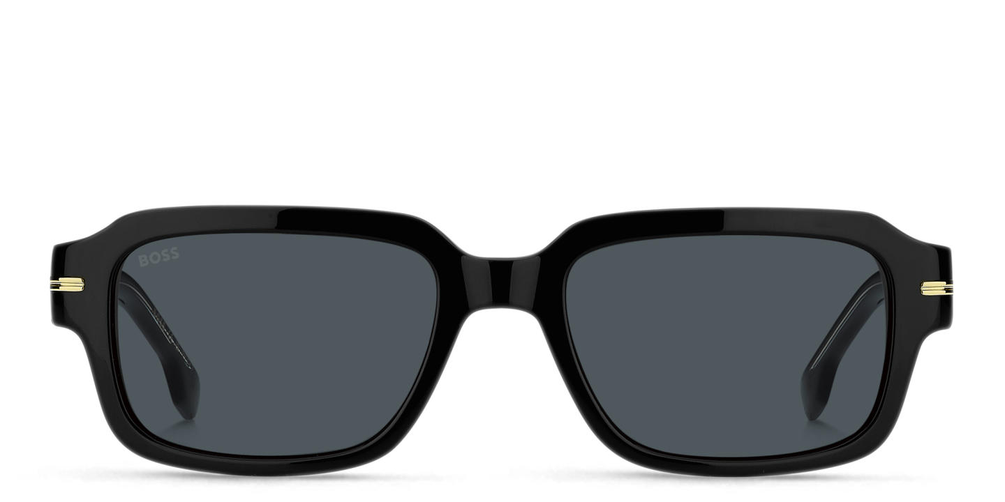 Shop Hugo Boss Rectangle Sunglasses in Black online.