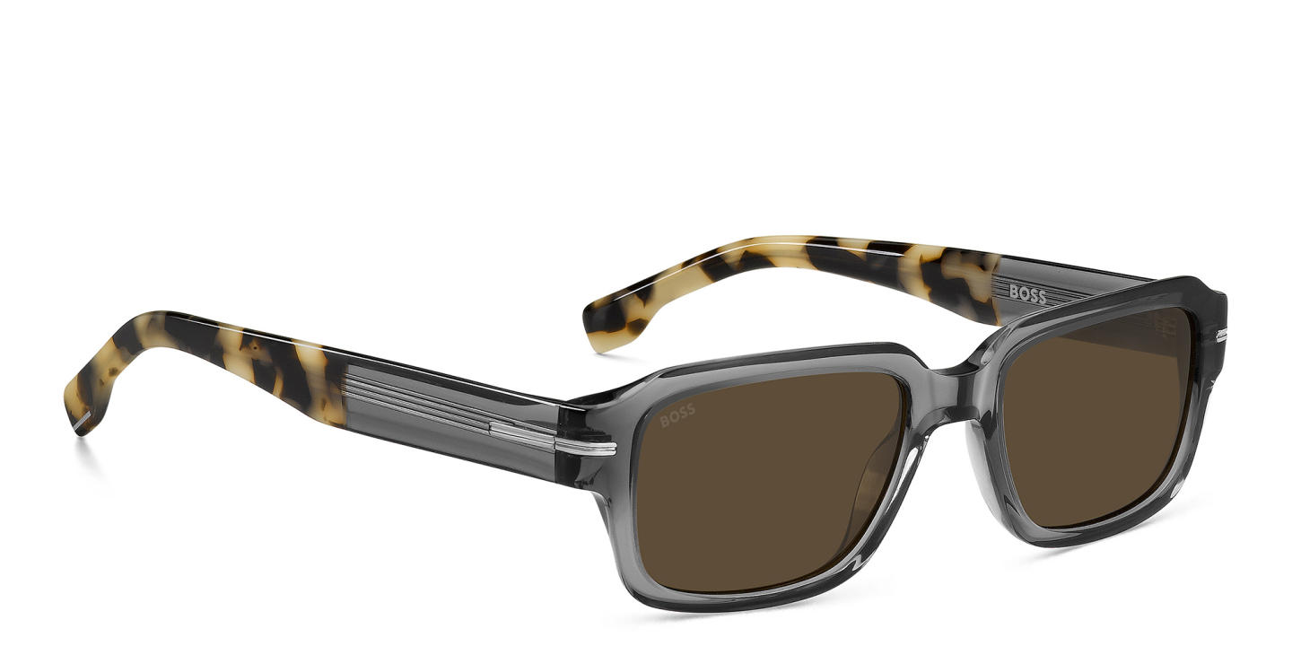 Shop Hugo Boss Rectangle Sunglasses in Grey online.