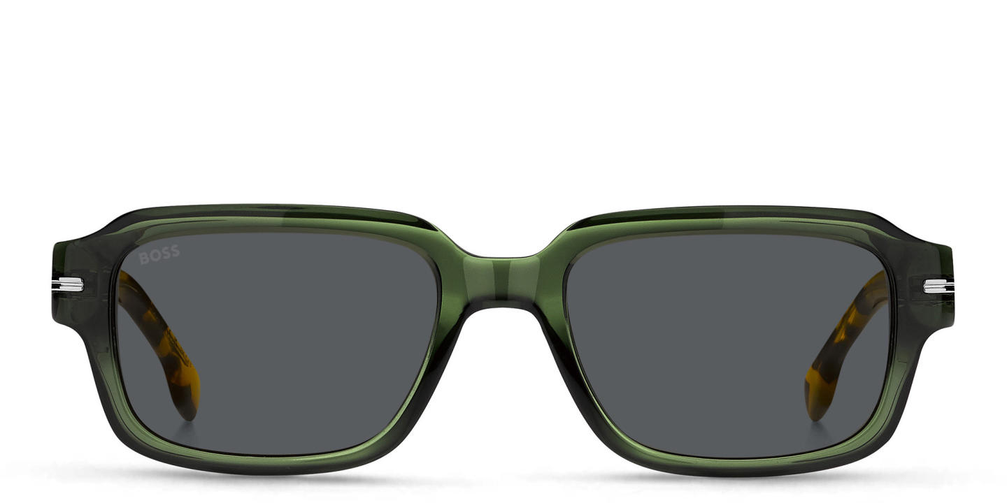 Hugo Boss Rectangle Sunglasses in Transparent Green – Product Photo 0