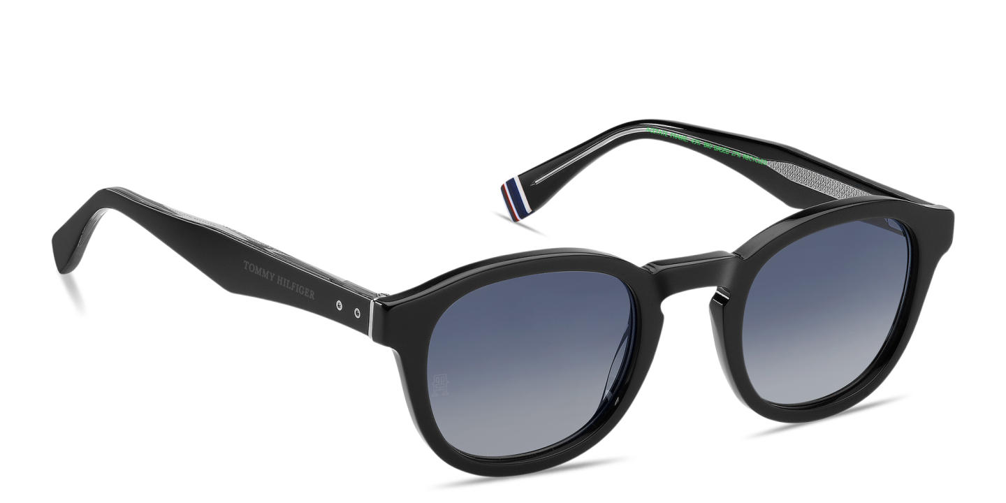 Tommy Hilfiger Round Sunglasses in Black – Product Photo 2