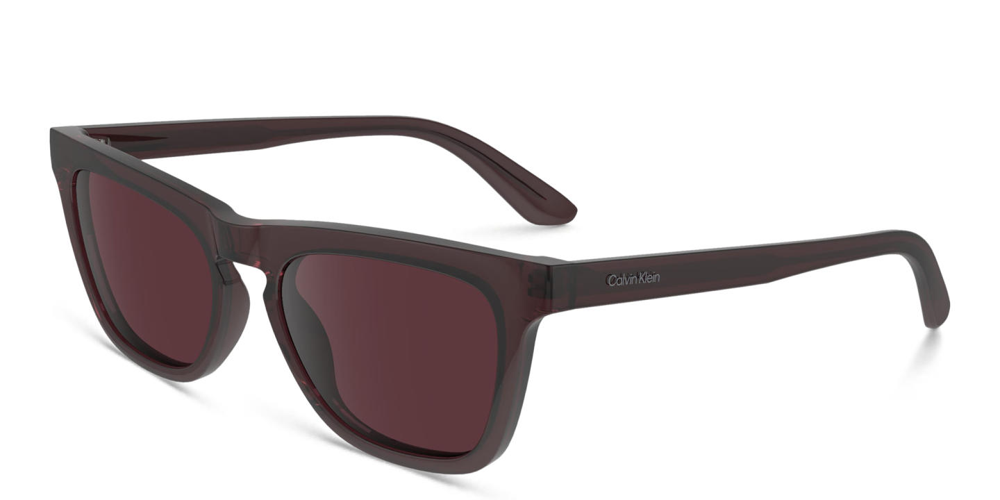 Shop Calvin Klein Square Sunglasses in Purple online.