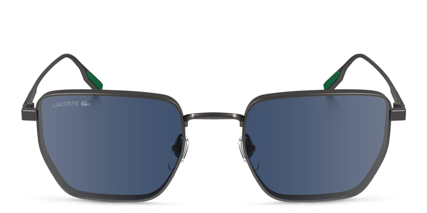 Shop Lacoste Square Sunglasses in Gunmetal online.