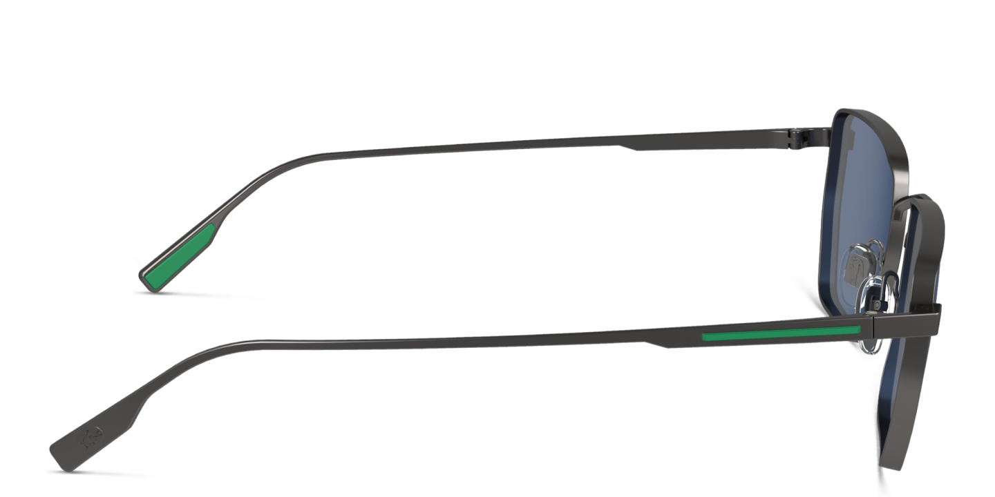 Shop Lacoste Square Sunglasses in Gunmetal online.