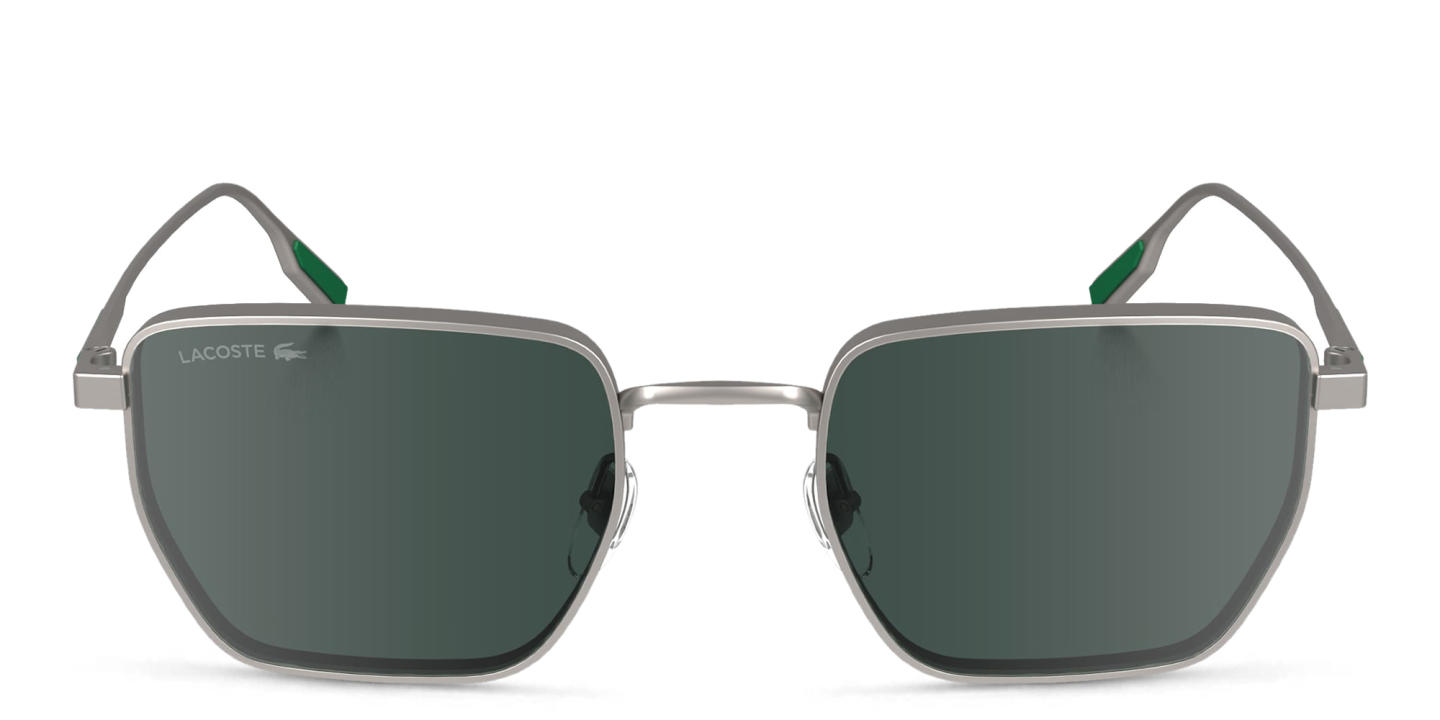 Shop Lacoste Square Sunglasses in Silver online.