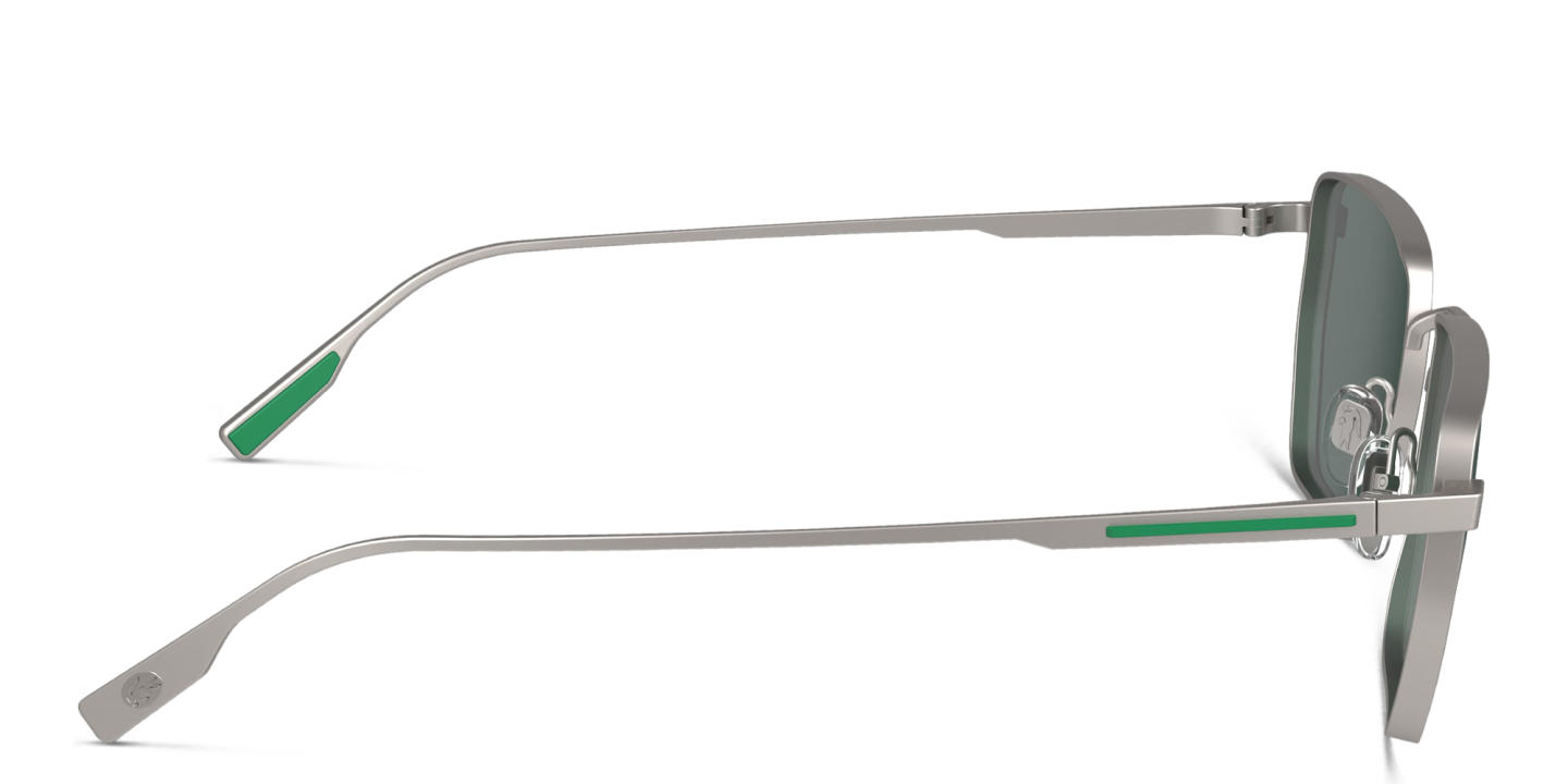 Shop Lacoste Square Sunglasses in Silver online.