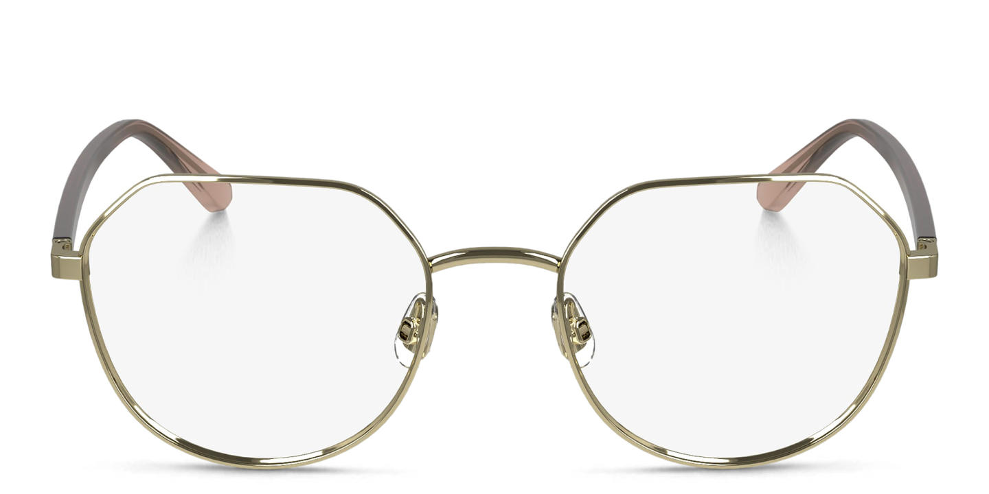 Shop Calvin Klein Unisex Irregular Eyeglasses in Gold online.