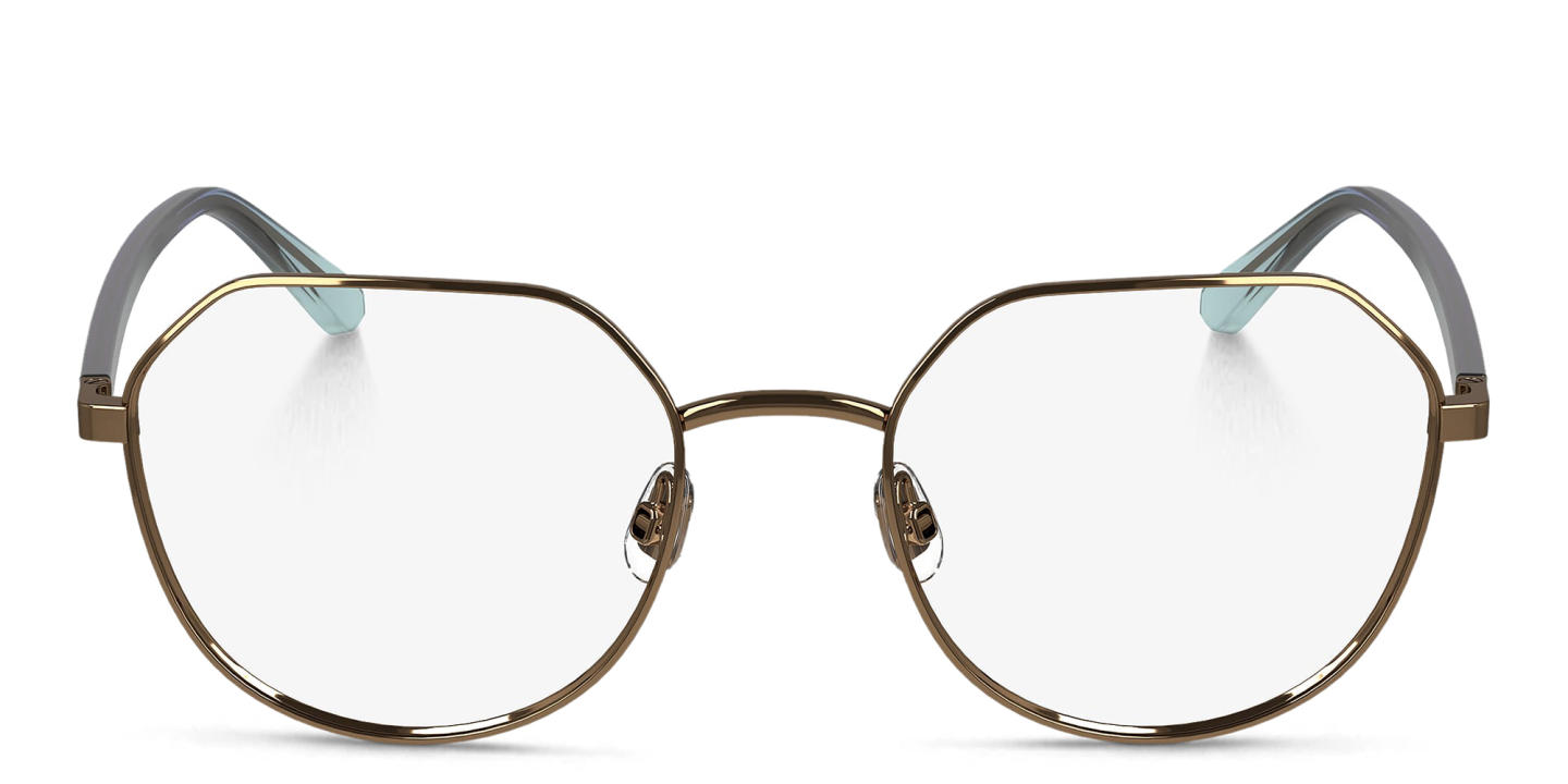 Shop Calvin Klein Unisex Irregular Eyeglasses in Brown online.