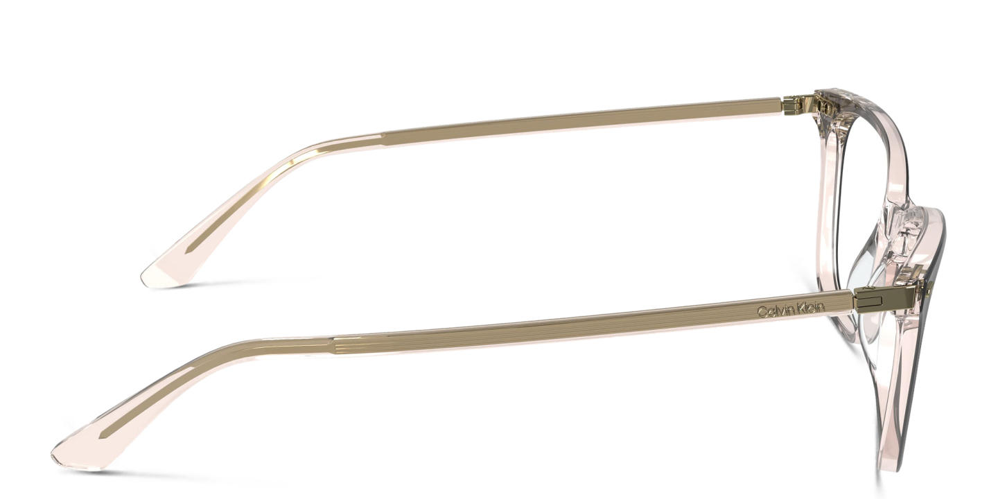 Shop Calvin Klein Rectangle Eyeglasses in Black online.