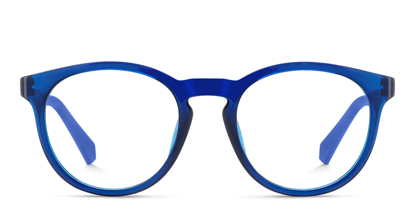 Polaroid Kids Logo Kids Round Eyeglasses in Blue – Product Photo 0