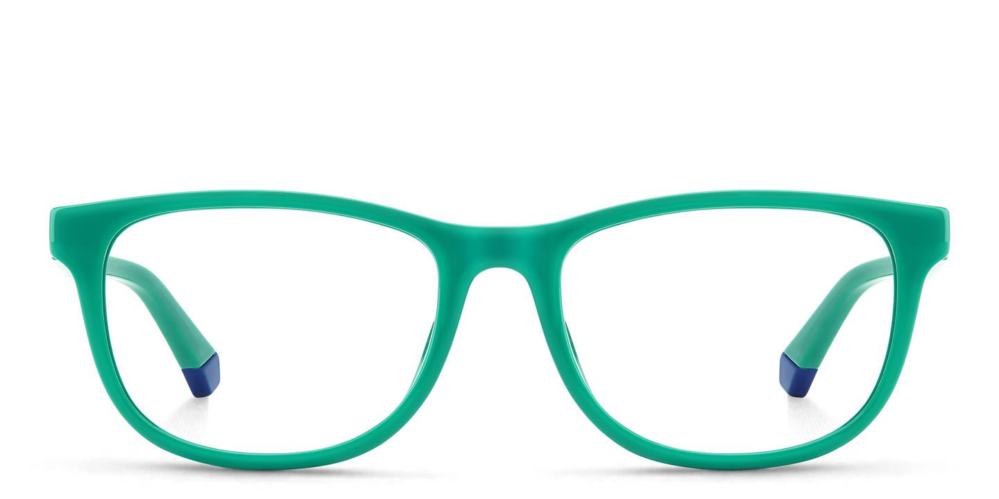 Shop Polaroid Kids Kids Rectangle Eyeglasses in Green online.