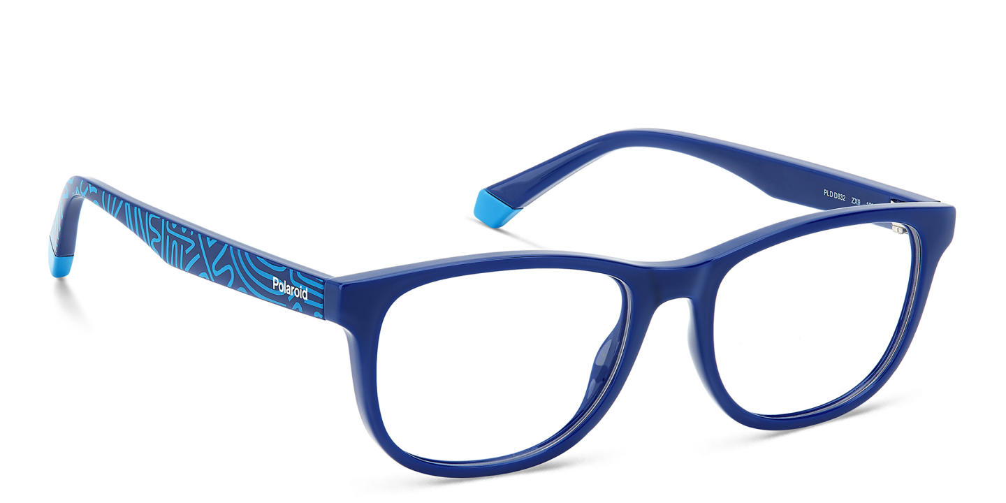Polaroid Kids Kids Rectangle Eyeglasses in Blue – Product Photo 2