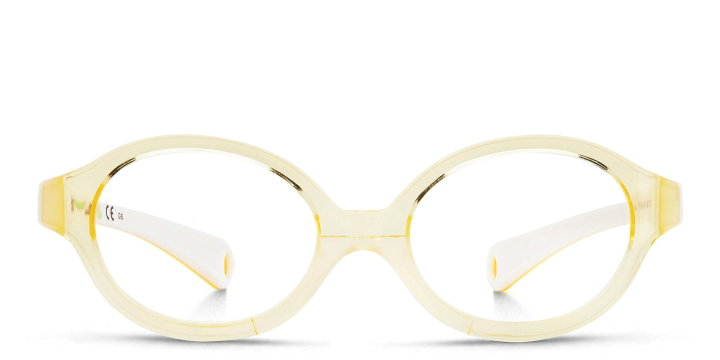 نظارات طبية دائرية للأطفال من بولارويد كيدز بلون أصفر - صورة المنتج 0