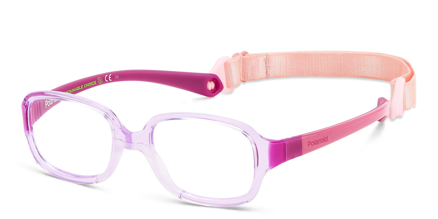 Polaroid Kids Kids Rectangle Eyeglasses in Purple – Product Photo 1