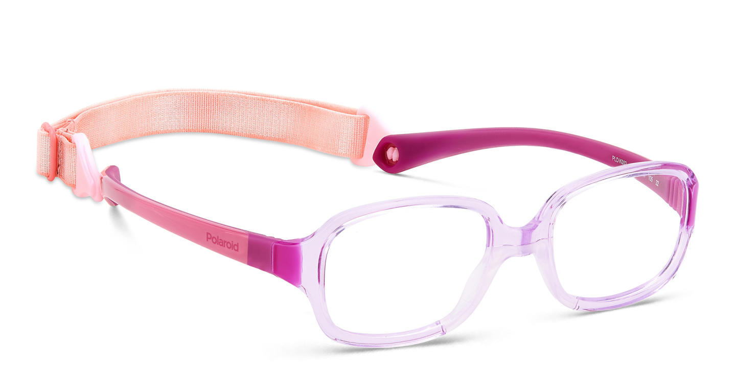 Shop Polaroid Kids Kids Rectangle Eyeglasses in Purple online.