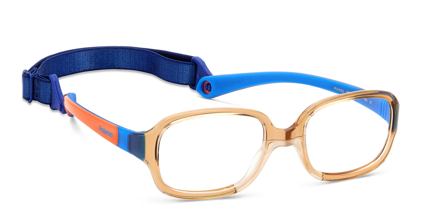 Polaroid Kids Kids Rectangle Eyeglasses in Orange – Product Photo 2
