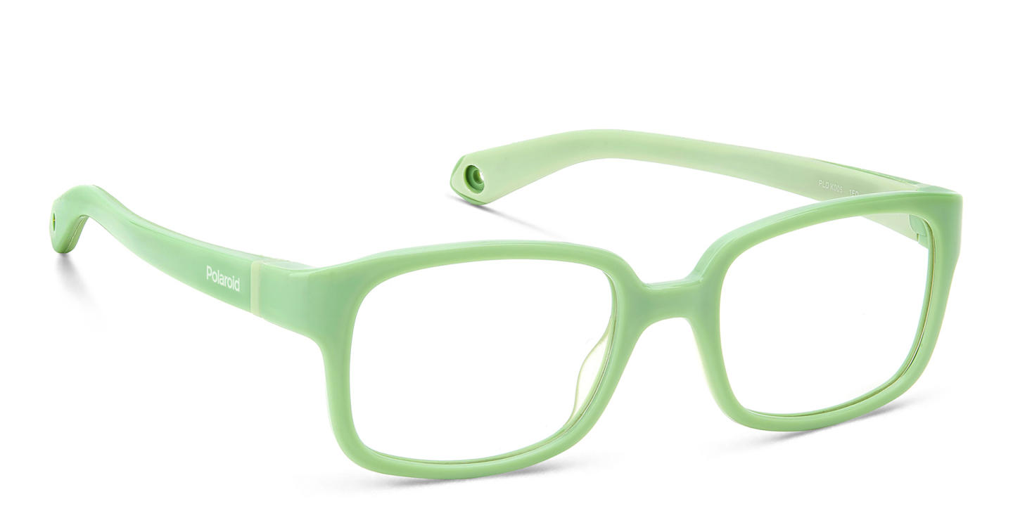 Polaroid Kids Kids Rectangle Eyeglasses in Green – Product Photo 2