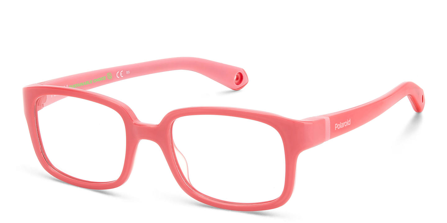 Polaroid Kids Kids Rectangle Eyeglasses in Pink – Product Photo 1